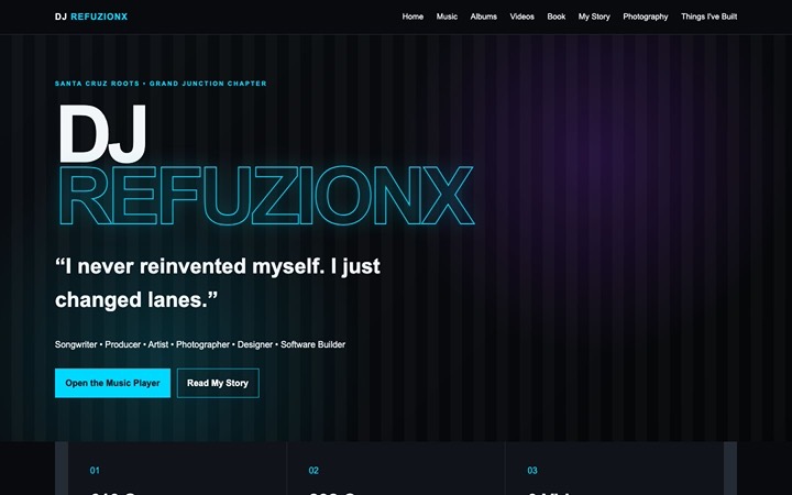 Home page of DJ Refuzionx