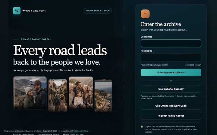 Home page of Family Archive Online
