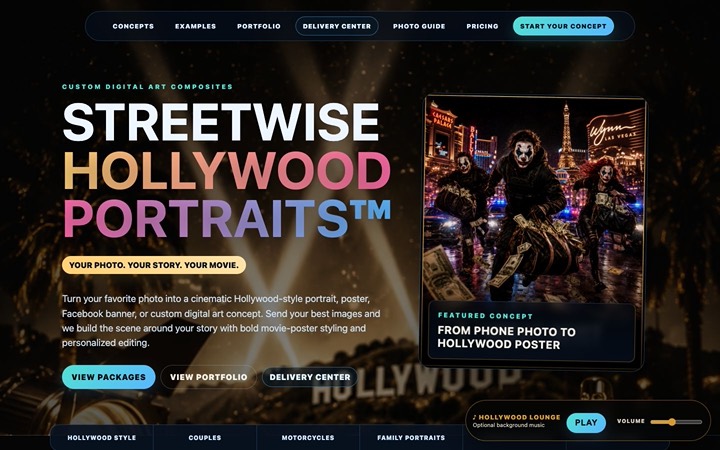 Home page of Streetwise Hollywood Portraits