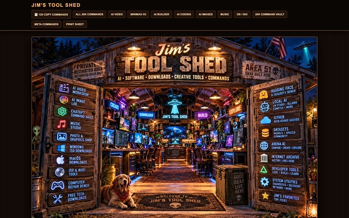 Home page of Jim's Tool Shed