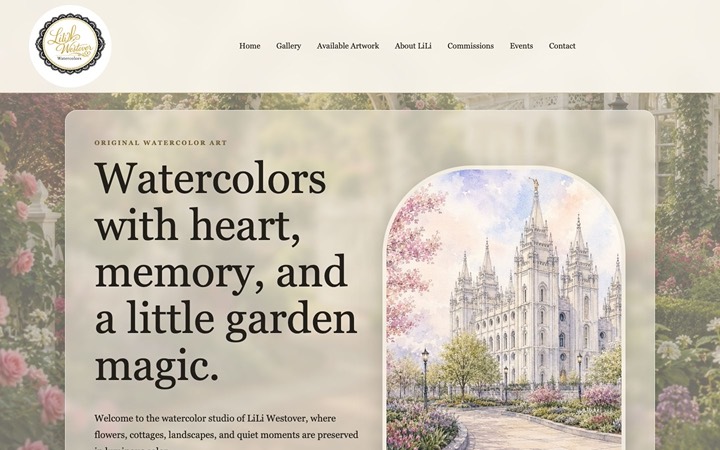 Home page of LiLi Westover Watercolors