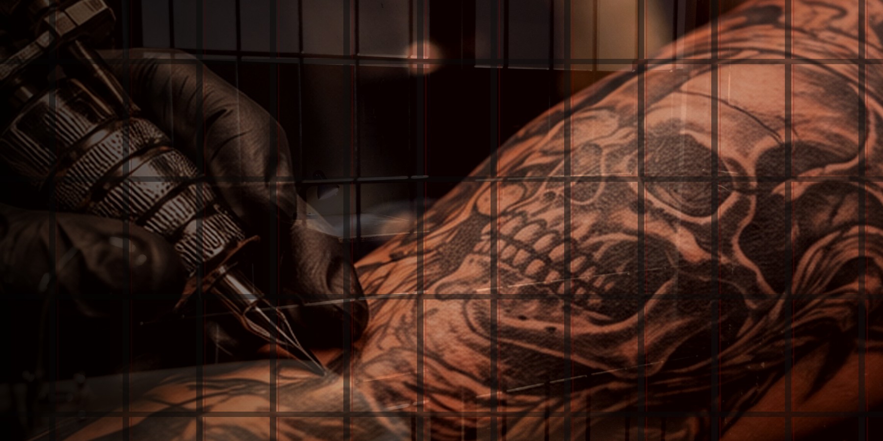 Convict Tattoo artist and prison-cell inspired studio imagery