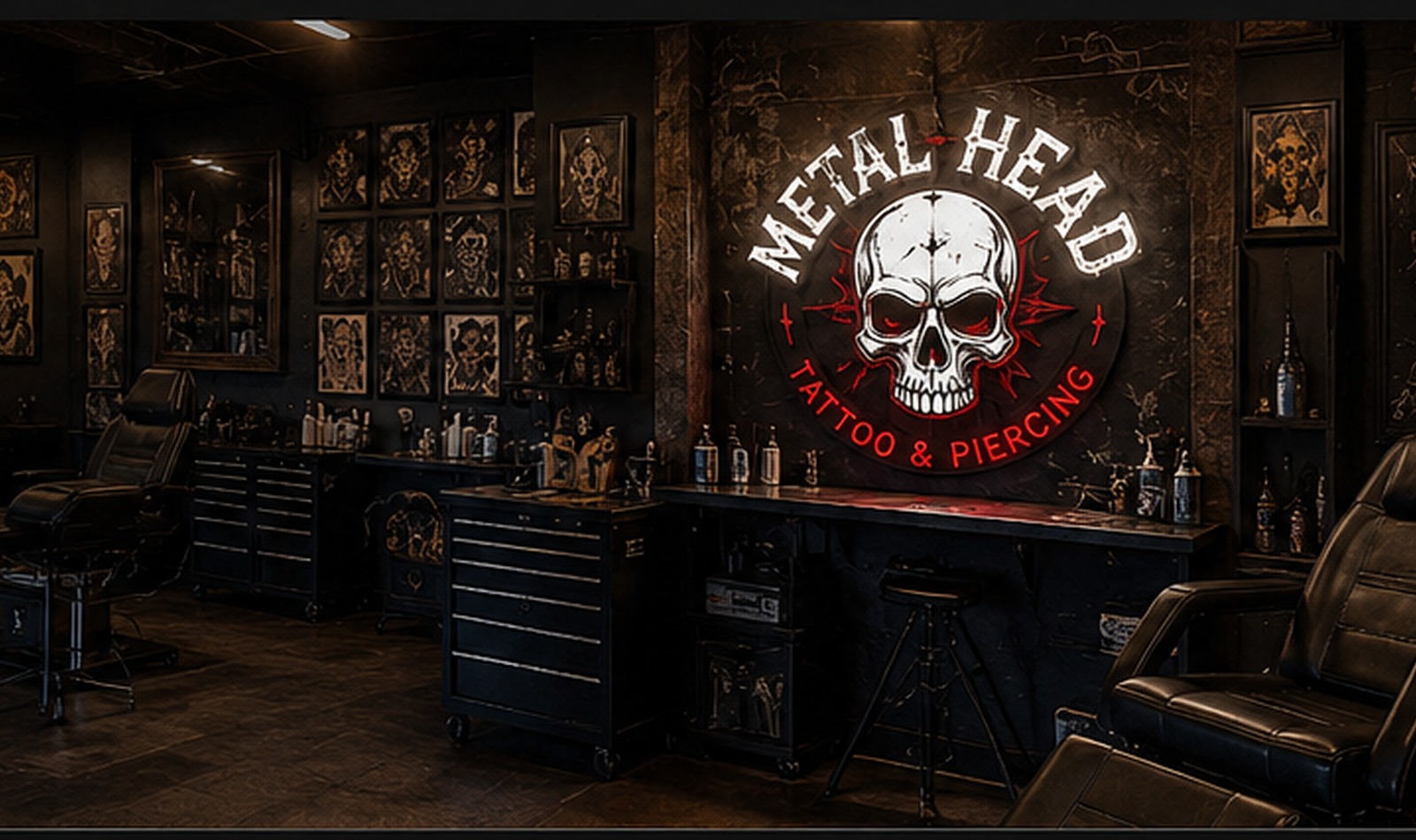 Metal Head tattoo studio interior